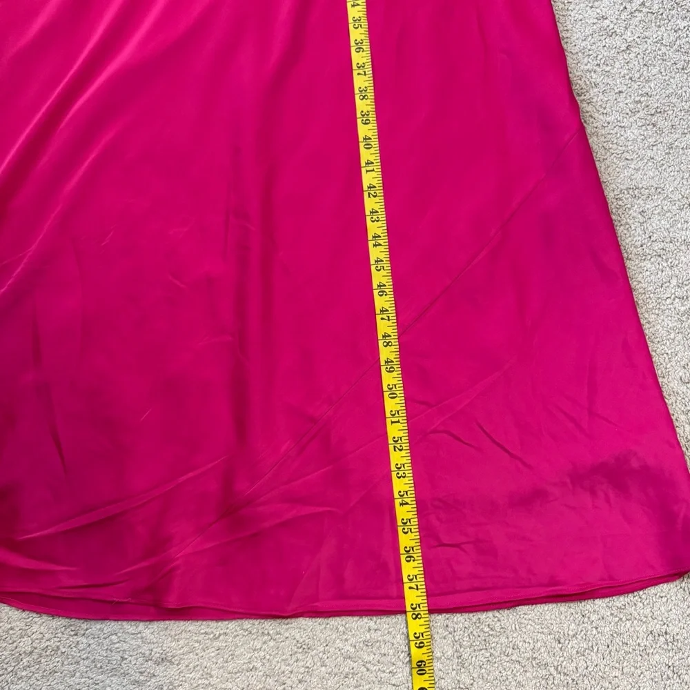Adrianna Papell Stretch Satin Halter Gown Hot‎ Pink 10